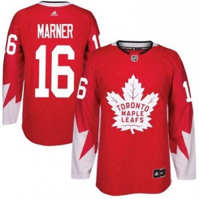 Mens Adidas Toronto Maple Leafs 16 Mitchell Marner Premier Red Alternate NHL Jersey