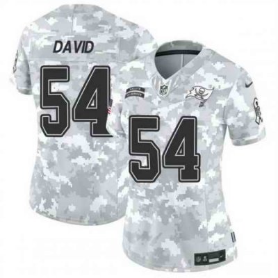 Women Tampa Bay Buccaneers 54 Lavonte David 2024 F U S E Arctic Camo Salute To Service Limited Stitched Football Jersey