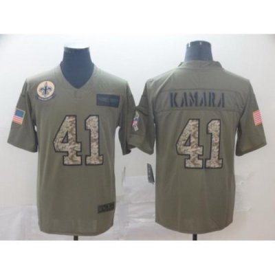 Nike Saints 41 Alvin Kamara Olive Camo Salute To Service Limited Jersey