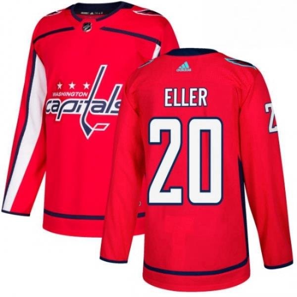 Youth Adidas Washington Capitals 20 Lars Eller Premier Red Home NHL Jersey