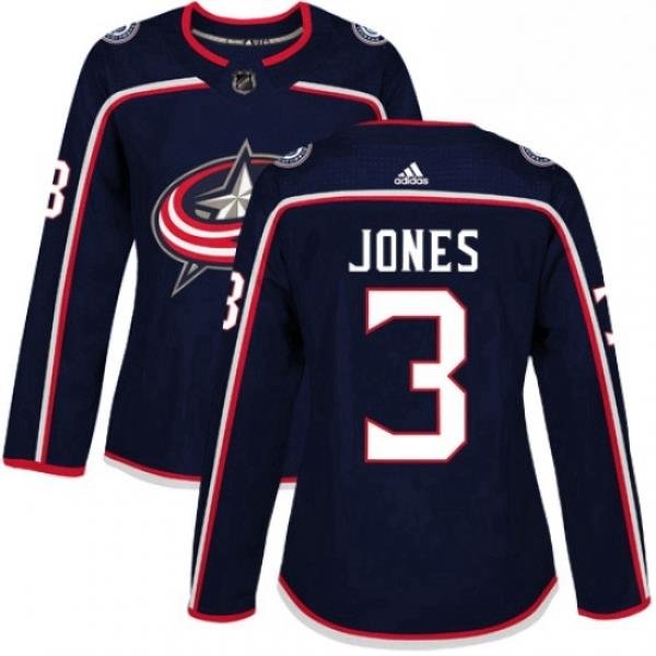 Womens Adidas Columbus Blue Jackets 3 Seth Jones Premier Navy Blue Home NHL Jersey