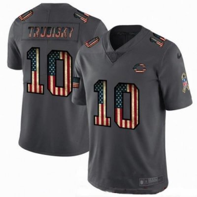 Nike Bears 10 Mitchell Trubisky 2019 Salute To Service USA Flag Fashion Limited Jersey