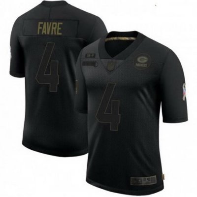 Youth Nike Green Bay Packers 4 Brett Favre 2020 Black Vapor Limited Jersey