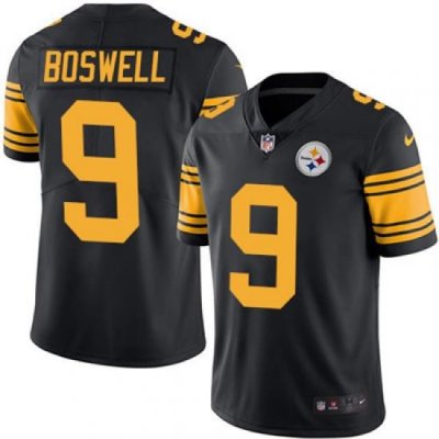 Youth Nike Steelers #9 Chris Boswell Black Stitched NFL Limited Rush Jersey