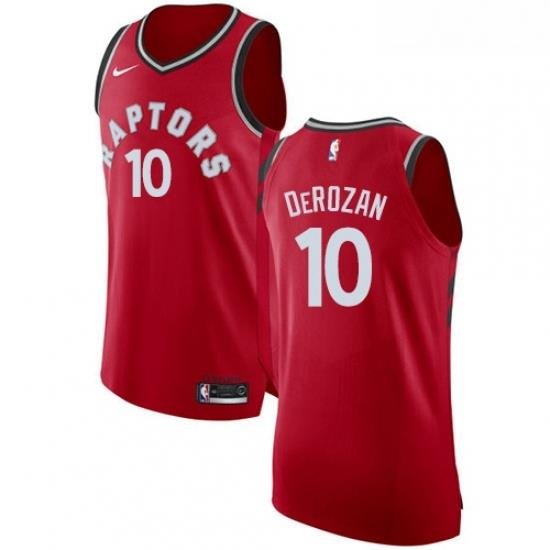 Youth Nike Toronto Raptors 10 DeMar DeRozan Authentic Red Road NBA Jersey Icon Edition