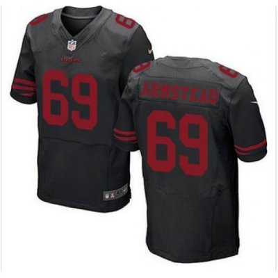 NEW San Francisco 49ers #69 Arik Armstead Black Alternate mens Stitched NFL Elite Jersey