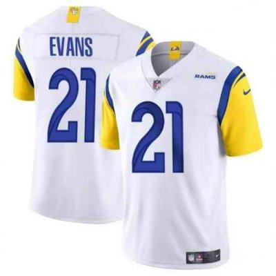 Youth Los Angeles Rams 21 Zach Evans White 2024 Vapor Untouchable Stitched Football Jersey