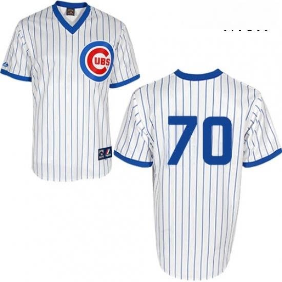 Mens Majestic Chicago Cubs 70 Joe Maddon Authentic White 1988 Turn Back The Clock Cool Base MLB Jersey