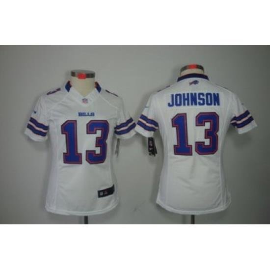 Nike Women Buffalo Bills #13 Johnson White Color Limited Jerseys