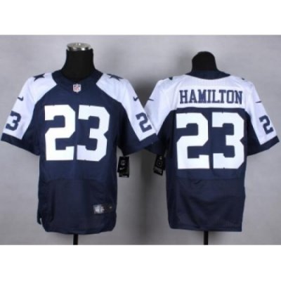 Nike Dallas Cowboys 23 Jakar Hamilton blue Elite thankgivings NFL Jersey