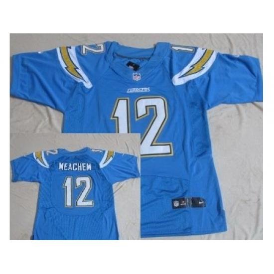 Nike San Diego Chargers 12 Robert Meachem Light Blue Elite NeW NFL Jersey