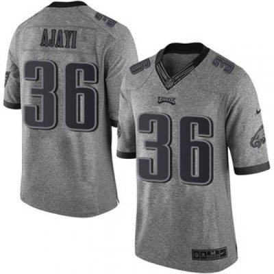 Nike Eagles #36 Jay Ajayi Gray Mens Stitched NFL Limited Gridiron Gray Jersey