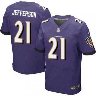 Nike Ravens #21 Tony Jefferson Purple Team Color Men's Stitched NFL New Elite Jersey