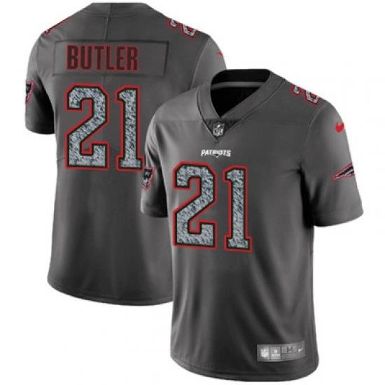 Nike Patriots #21 Malcolm Butler Gray Static Mens NFL Vapor Untouchable Game Jersey