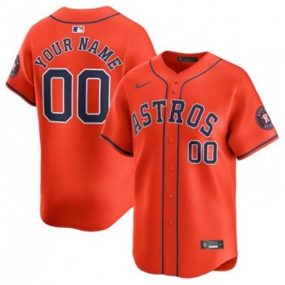 Men Women youth Houston Astros Active Player Custom Orange 2024 Alternate Limited Stitched Baseball Jersey