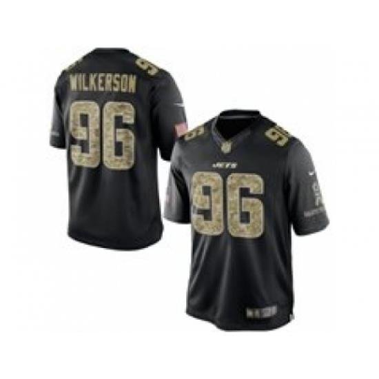 Nike NeW York Jets 96 Muhammad Wilkerson Black Limited Salute To Service NFL Jersey