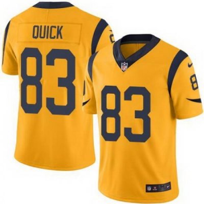 Nike Rams #83 Brian Quick Gold Mens Stitched NFL Limited Rush Jersey