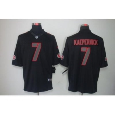 Nike San Francisco 49ers 7 Colin Kaepernick Black Limited Impact NFL Jersey