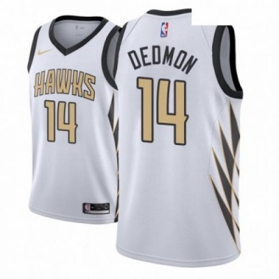 Men NBA 2018 19 Atlanta Hawks 14 Dewayne Dedmon City Edition White Jersey