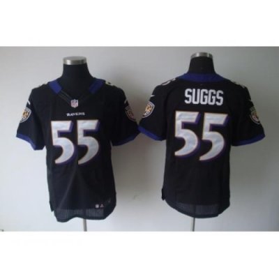 Nike Baltimore Ravens 55 Terrell Suggs Black Elite NFL Jersey