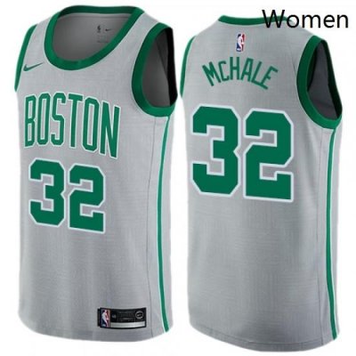 Womens Nike Boston Celtics 32 Kevin Mchale Swingman Gray NBA Jersey City Edition