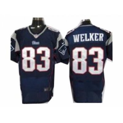 Nike New England Patriots 83 Wes Welker blue Elite NFL Jersey