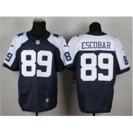 Nike Dallas cowboys 89 Gavin Escobar blue Elite thankgivings NFL Jersey