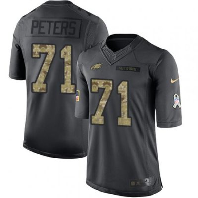 Nike Eagles #71 Jason Peters Black Youth Stitched NFL Limited 2016 Salute to Service Jersey