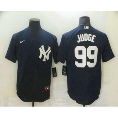 Men NeW York Yankees 99 Aaron Judge Navy Blue Stitched MLB Nike Cool Base Jersey