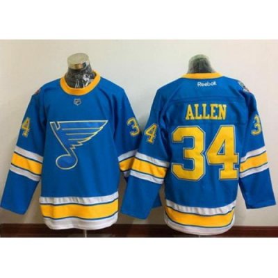 Blues #34 Jake Allen Light Blue 2017 Winter Classic Stitched NHL Jersey