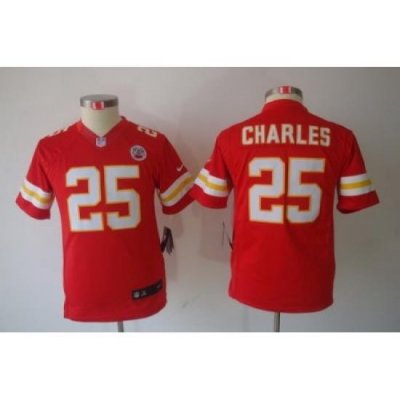 Youth Nike Kansas City Chiefs 25 Charles Red LIMITED Jerseys