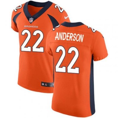 Nike Broncos #22 C J Anderson Orange Team Color Mens Stitched NFL Vapor Untouchable Elite Jersey