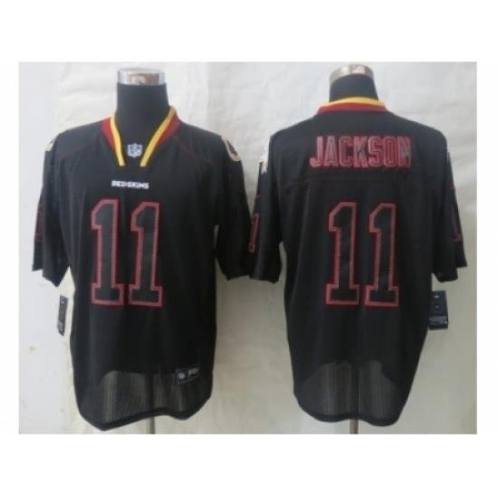 Nike Washington RedSkins 11 DeSean Jackson Black Elite Lights Out NFL Jersey