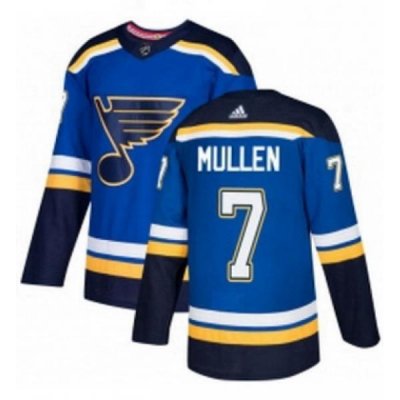 Mens Adidas St Louis Blues 7 Joe Mullen Premier Royal Blue Home NHL Jersey