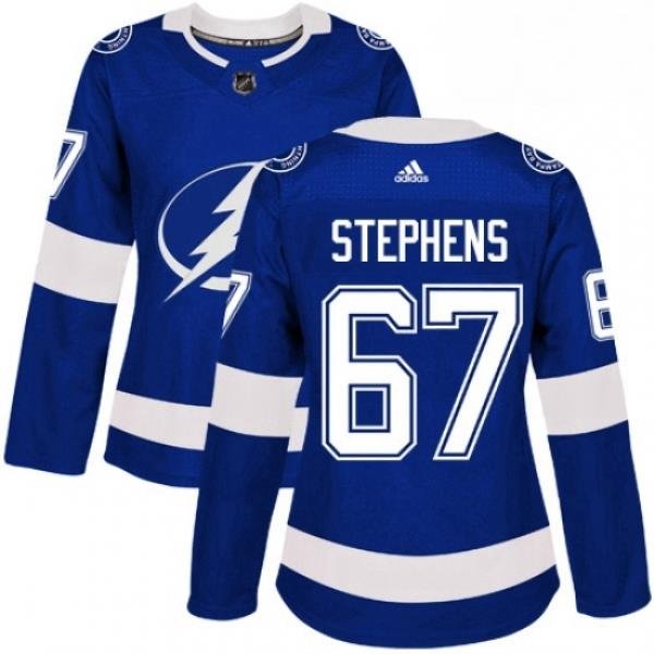 Womens Adidas Tampa Bay Lightning 67 Mitchell Stephens Authentic Royal Blue Home NHL Jersey