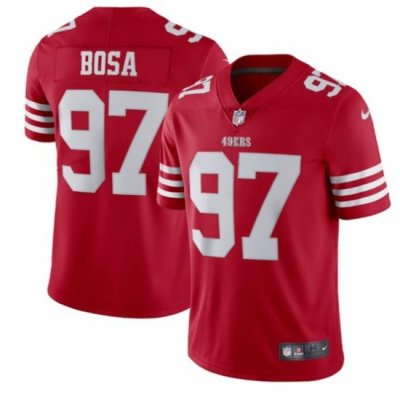 Men San Francisco 49ers 97 Nike Bosa 2022 New Scarlet Vapor Untouchable Stitched Football Jersey