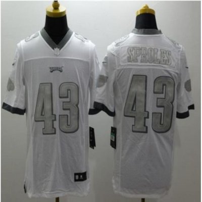 New Philadelphia Eagles #43 Darren Sproles White Mens Stitched NFL Limited Platinum Jersey