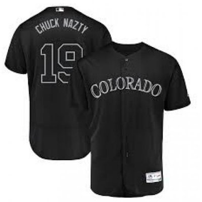 Men Colorado Chuck Nazty Black MLB Jersey