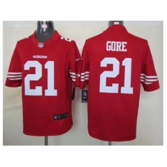 Nike San Francisco 49ers 21 Frank Gore Red Limited NFL Jersey