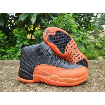 Air Jordan 12 Black Orange Men Shoes 24A02