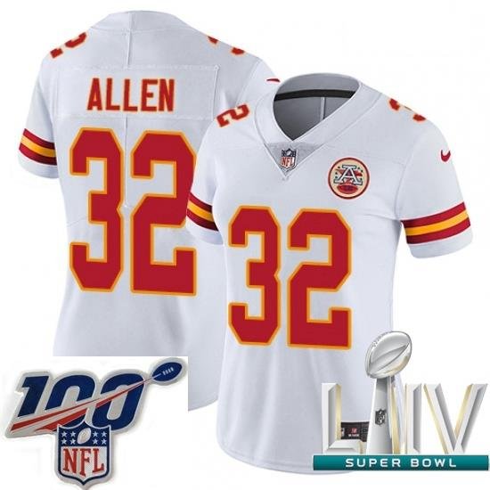 2020 Super Bowl LIV Women Nike Kansas City Chiefs #32 Marcus Allen White Vapor Untouchable Limited Player NFL Jersey