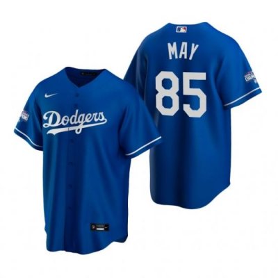 Youth Los Angeles Dodgers 85 Dustin May Royal 2020 World Series Champions Replica Jersey