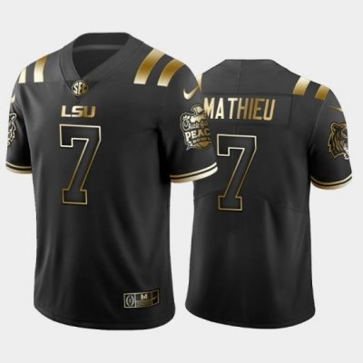 LSU Tiger Tyrann Mathieu Black Golden Edition Men'S Jersey