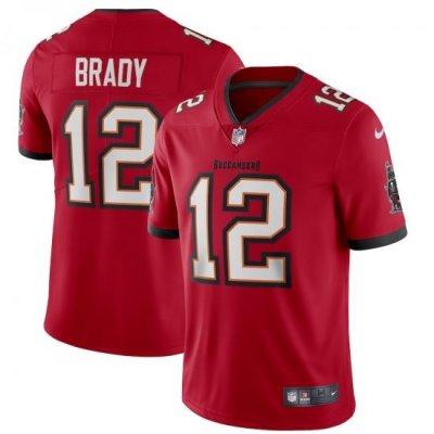 Men Nike Tampa Bay Buccaneers 12 Tom Brady Red Vapor Limited NFL Stitched Jersey