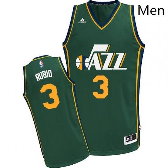 Mens Adidas Utah Jazz 3 Ricky Rubio Swingman Green Alternate NBA Jersey