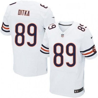 Mens Nike Chicago Bears 89 Mike Ditka Elite White NFL Jersey