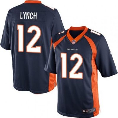 Nike Broncos #12 Paxton Lynch Navy Blue Alternate Mens Stitched NFL Limited Jersey