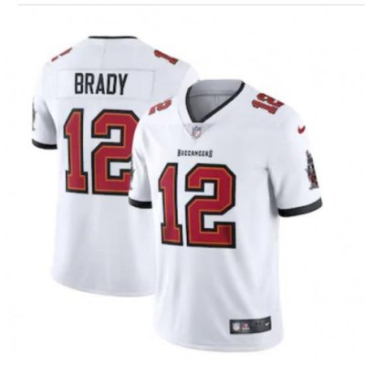 Men Nike Tampa Bay Buccaneers 12 Tom Brady White Vapor Limited NFL Stitched Jersey