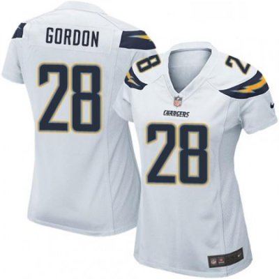 Womens Nike Los Angeles Chargers 28 Melvin Gordon Game White NFL Jersey