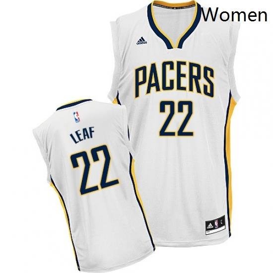 Womens Adidas Indiana Pacers 22 T J Leaf Swingman White Home NBA Jersey